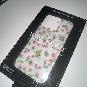 iPhone 14 pro max Pink Posie Rosie wildflower case